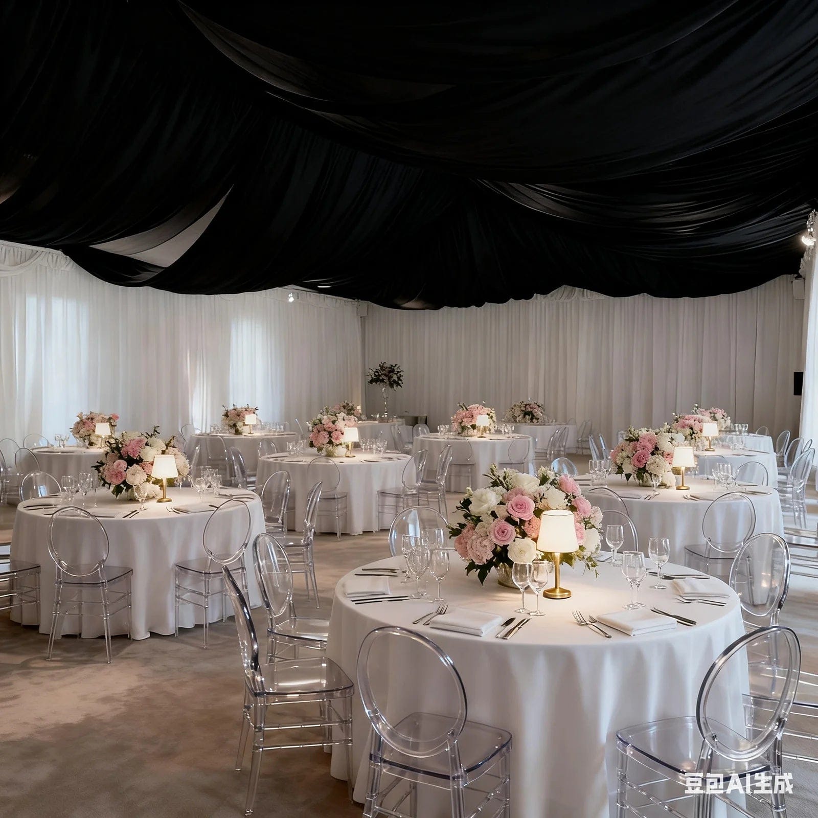 5 ft x 32 ft 4-Way Stretch Spandex Ceiling Drape Panel Backdrop Curtain