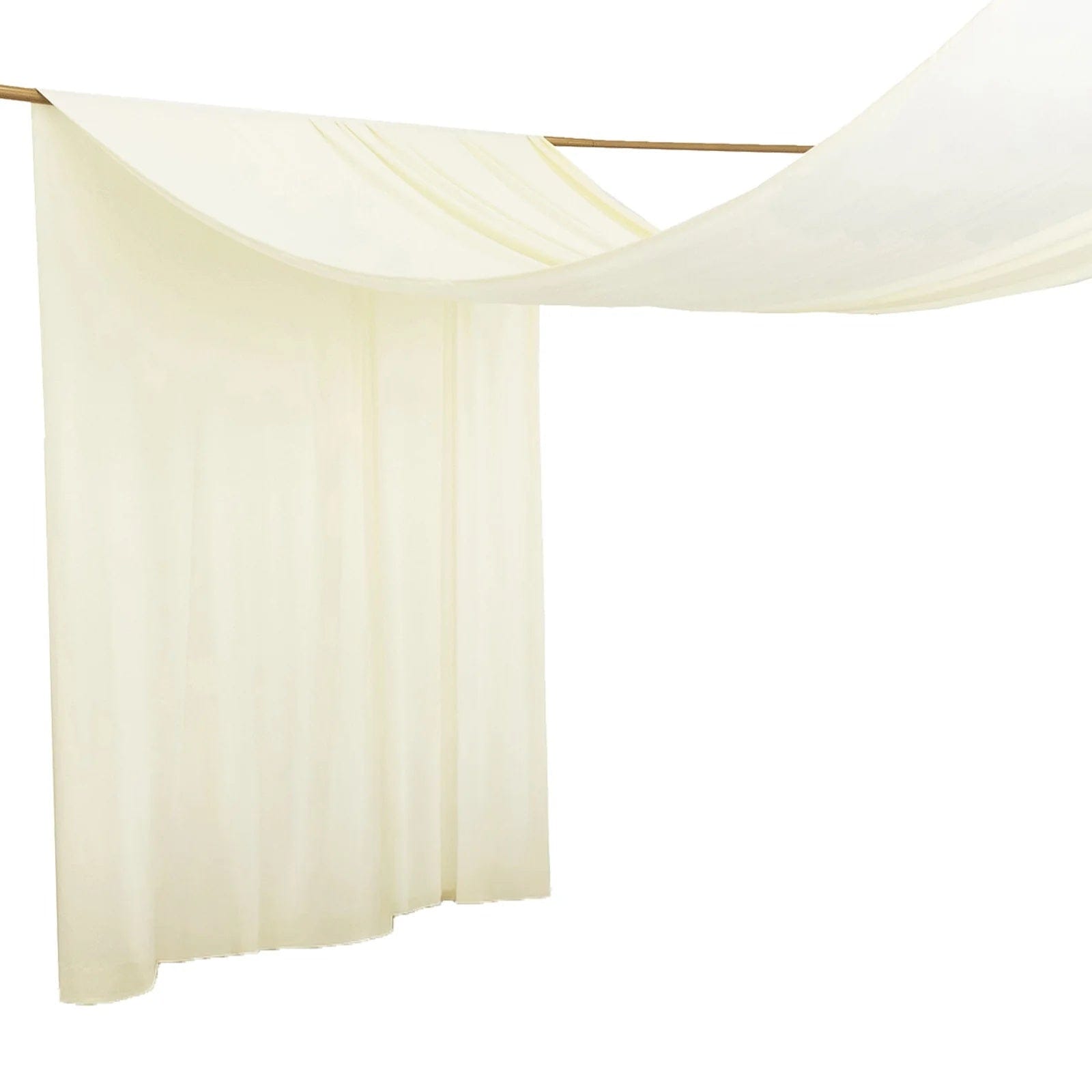5 ft x 32 ft 4-Way Stretch Spandex Ceiling Drape Panel Backdrop Curtain CUR_PANSPX_5X32_IVR