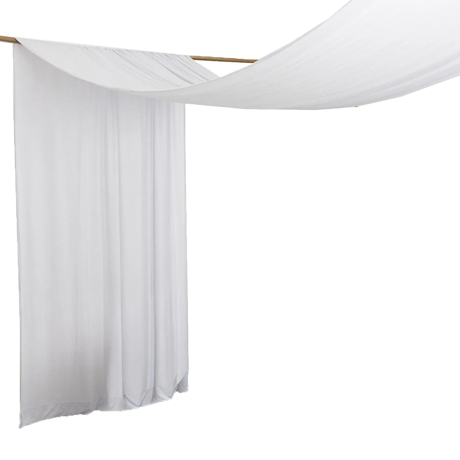5 ft x 32 ft 4-Way Stretch Spandex Ceiling Drape Panel Backdrop Curtain CUR_PANSPX_5X32_WHT