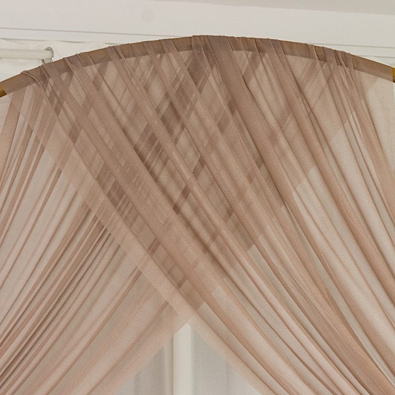 5 ft x 32 ft Sheer Chiffon Curtain Backdrop Drapery Panel