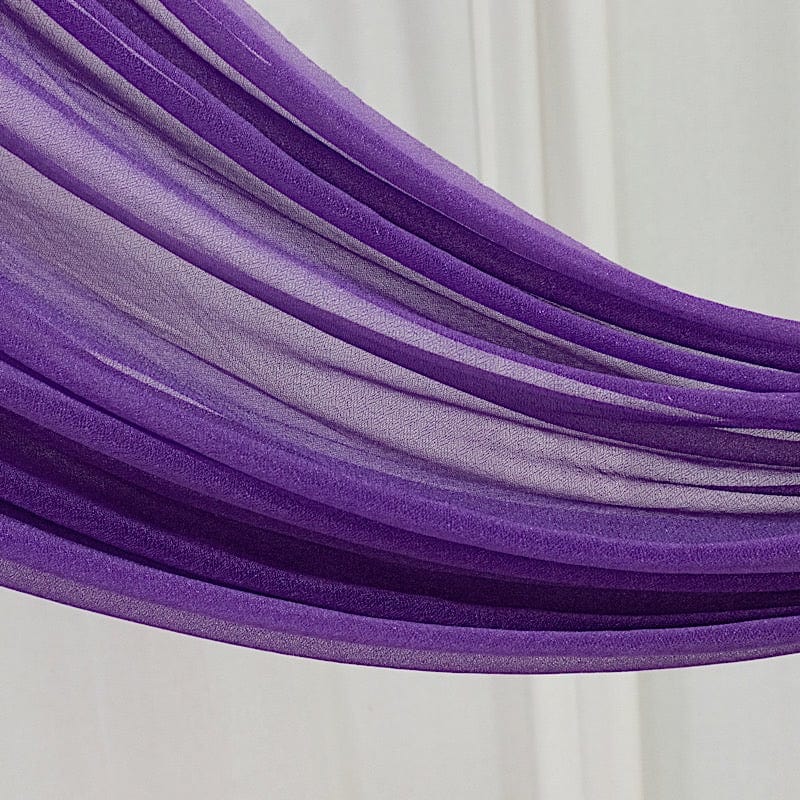 5 ft x 32 ft Sheer Chiffon Curtain Backdrop Drapery Panel