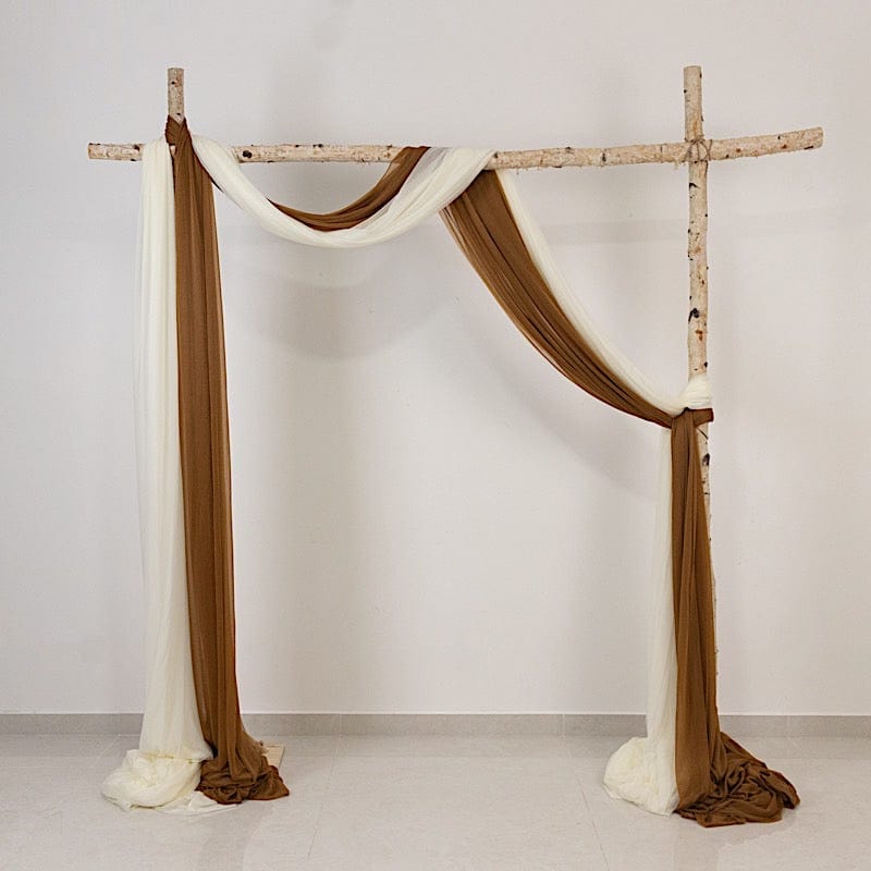 5 ft x 32 ft Sheer Chiffon Curtain Backdrop Drapery Panel