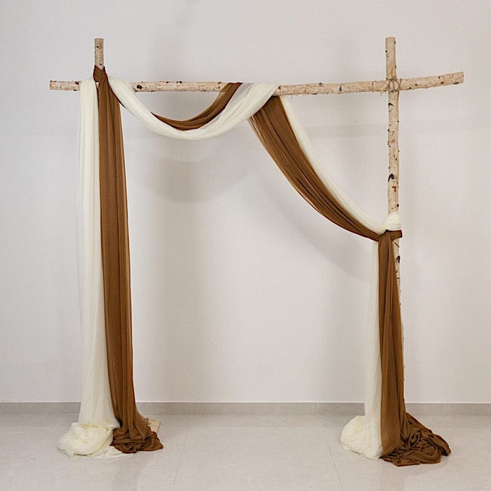 5 ft x 32 ft Sheer Chiffon Curtain Backdrop Drapery Panel