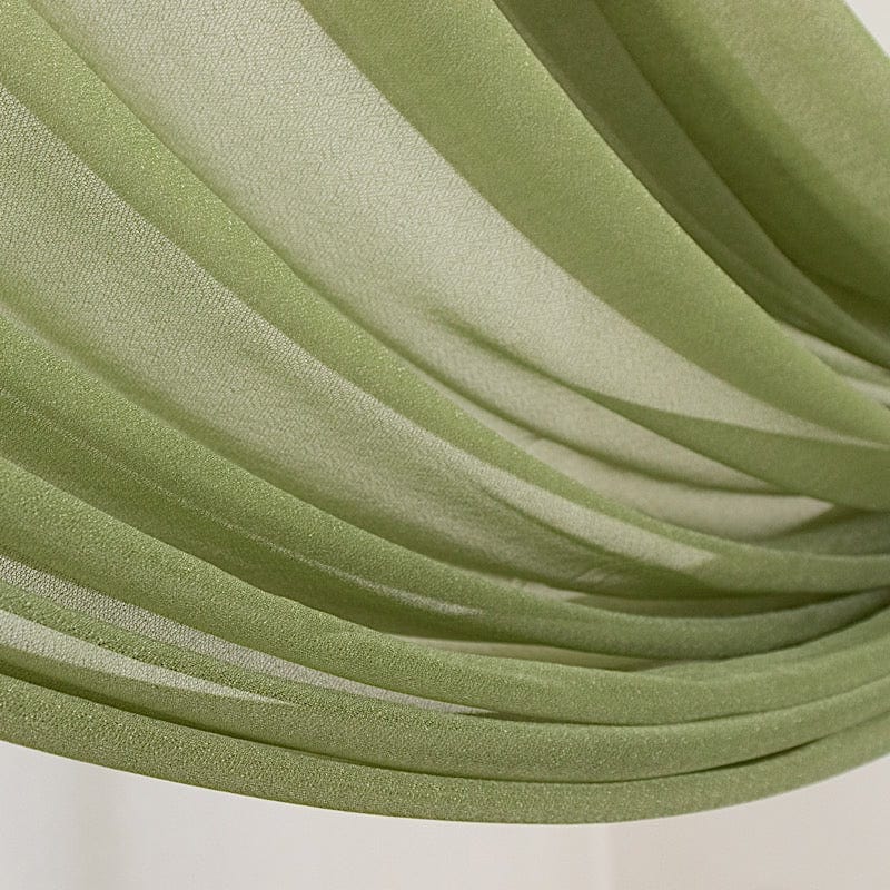 5 ft x 32 ft Sheer Chiffon Curtain Backdrop Drapery Panel