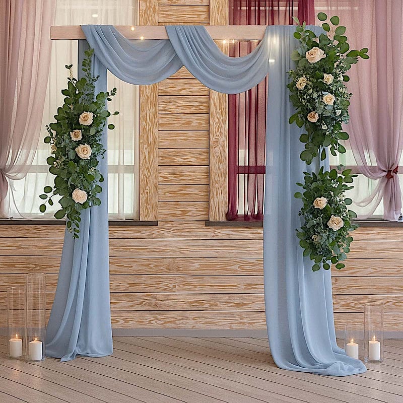 5 ft x 32 ft Sheer Chiffon Curtain Backdrop Drapery Panel