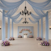 5 ft x 32 ft Sheer Chiffon Curtain Backdrop Drapery Panel