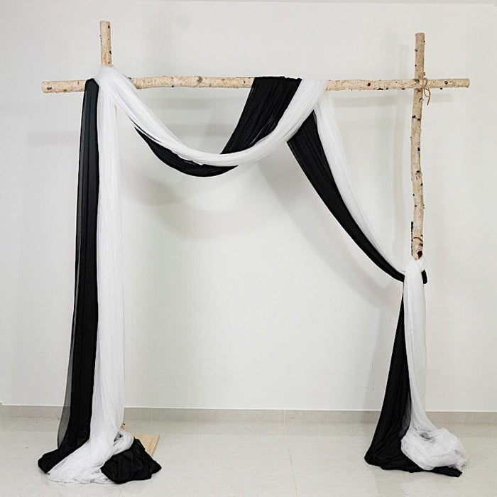 5 ft x 32 ft Sheer Chiffon Curtain Backdrop Drapery Panel