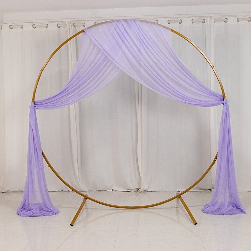 5 ft x 32 ft Sheer Chiffon Curtain Backdrop Drapery Panel CUR_PANCHIF01_5X32_LAV