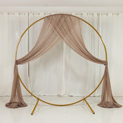 5 ft x 32 ft Sheer Chiffon Curtain Backdrop Drapery Panel CUR_PANCHIF01_5X32_TAUP