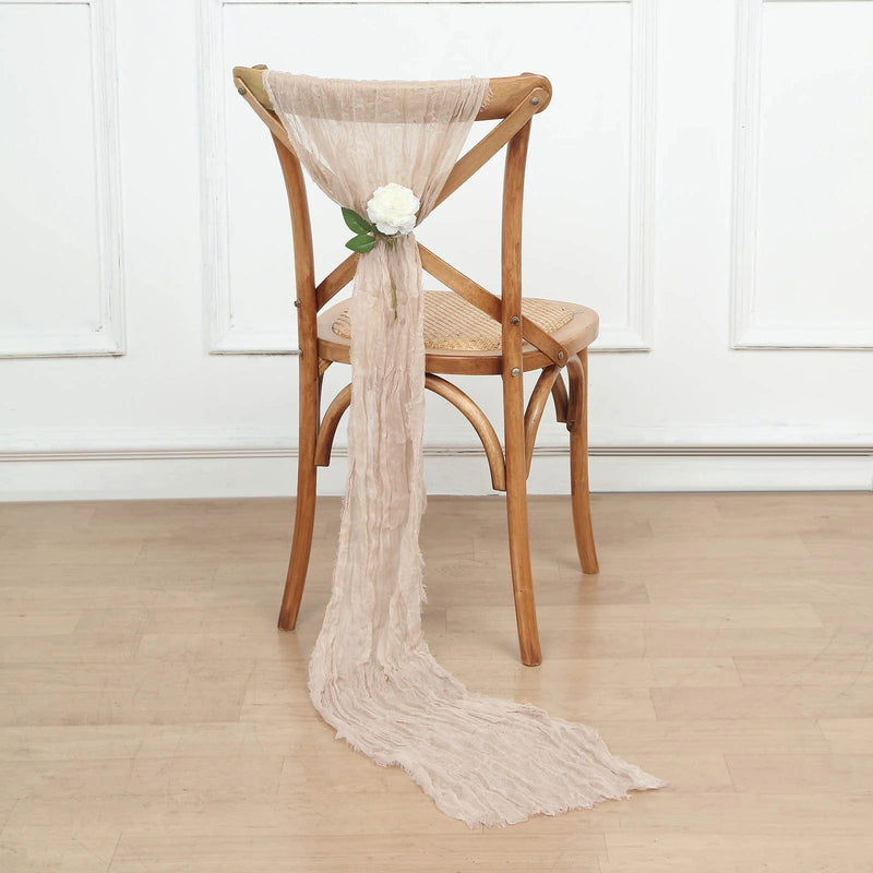 5 Gauze Cheesecloth Chair Sashes