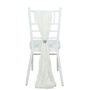 5 Gauze Cheesecloth Chair Sashes SASH_CHES_IVR