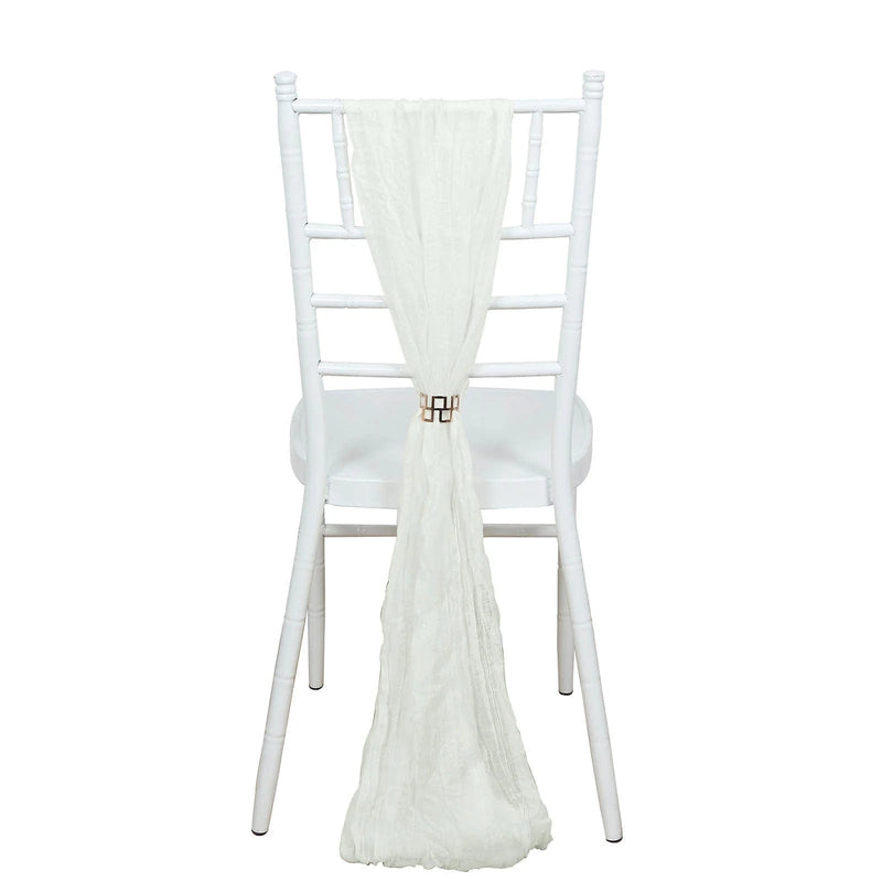 5 Gauze Cheesecloth Chair Sashes SASH_CHES_IVR