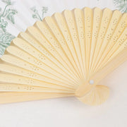 5 Handheld Paper Folding Fans with French Toile Pattern
