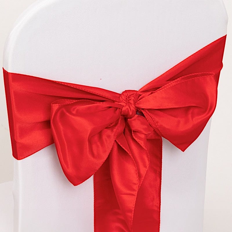 5 Lamour Satin Chair Sashes