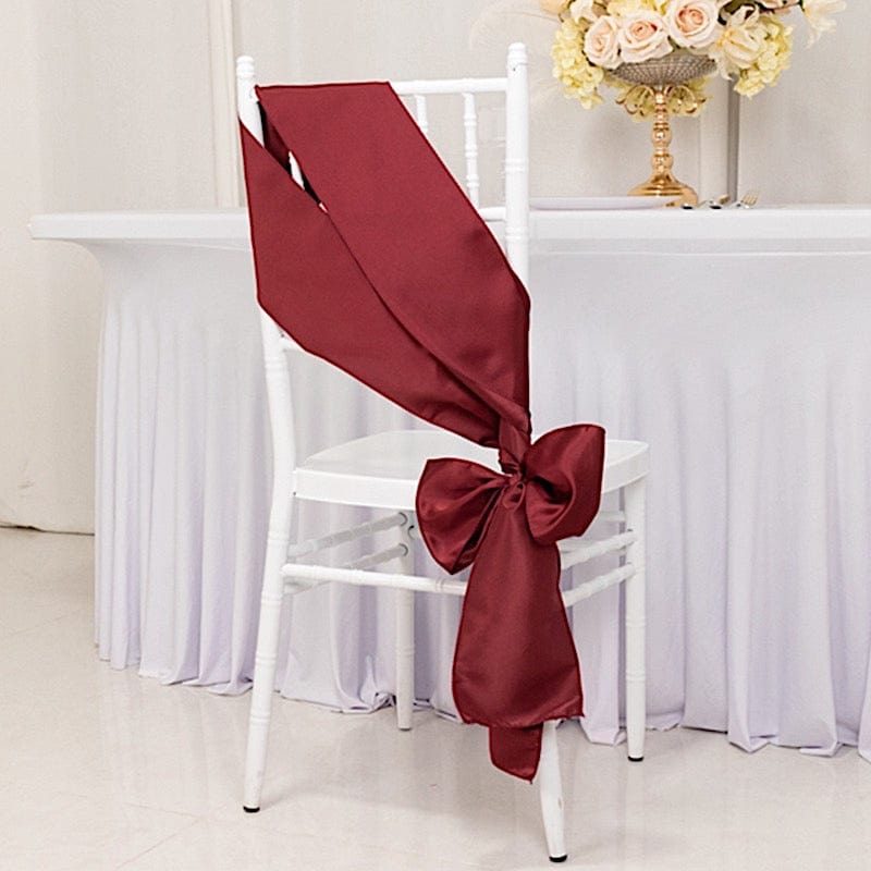 5 Lamour Satin Chair Sashes