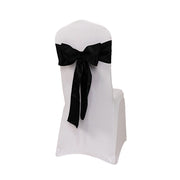 5 Lamour Satin Chair Sashes SASH_LAMR_BLK