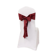 5 Lamour Satin Chair Sashes SASH_LAMR_BURG