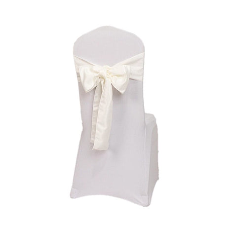 5 Lamour Satin Chair Sashes SASH_LAMR_IVR