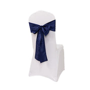 5 Lamour Satin Chair Sashes SASH_LAMR_NAVY