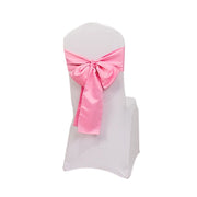 5 Lamour Satin Chair Sashes SASH_LAMR_PINK