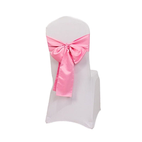 5 Lamour Satin Chair Sashes SASH_LAMR_PINK