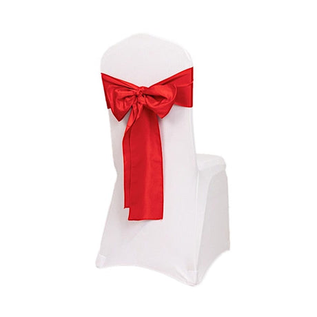 5 Lamour Satin Chair Sashes SASH_LAMR_RED