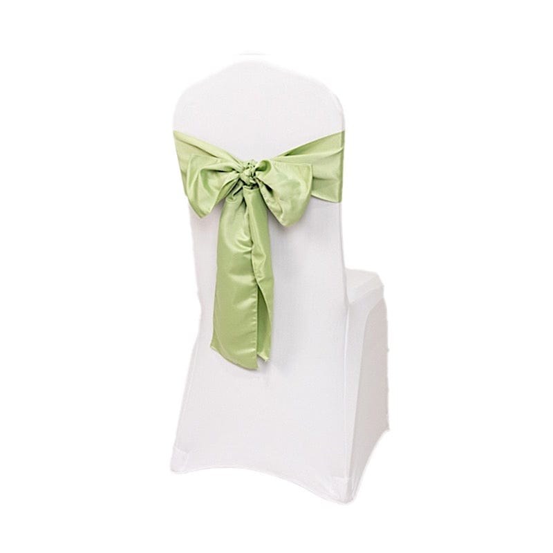 5 Lamour Satin Chair Sashes SASH_LAMR_SAGE