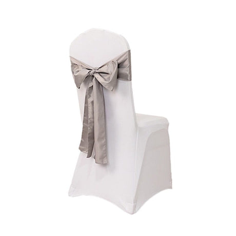 5 Lamour Satin Chair Sashes SASH_LAMR_SILV