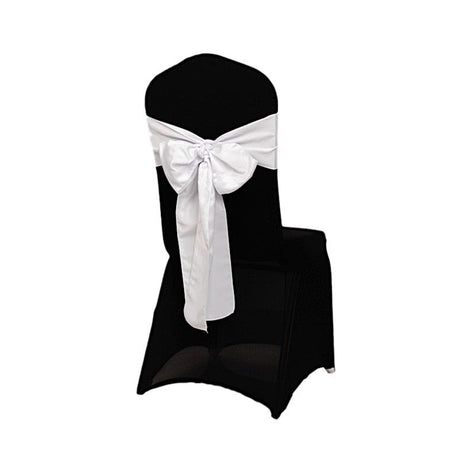5 Lamour Satin Chair Sashes SASH_LAMR_WHT