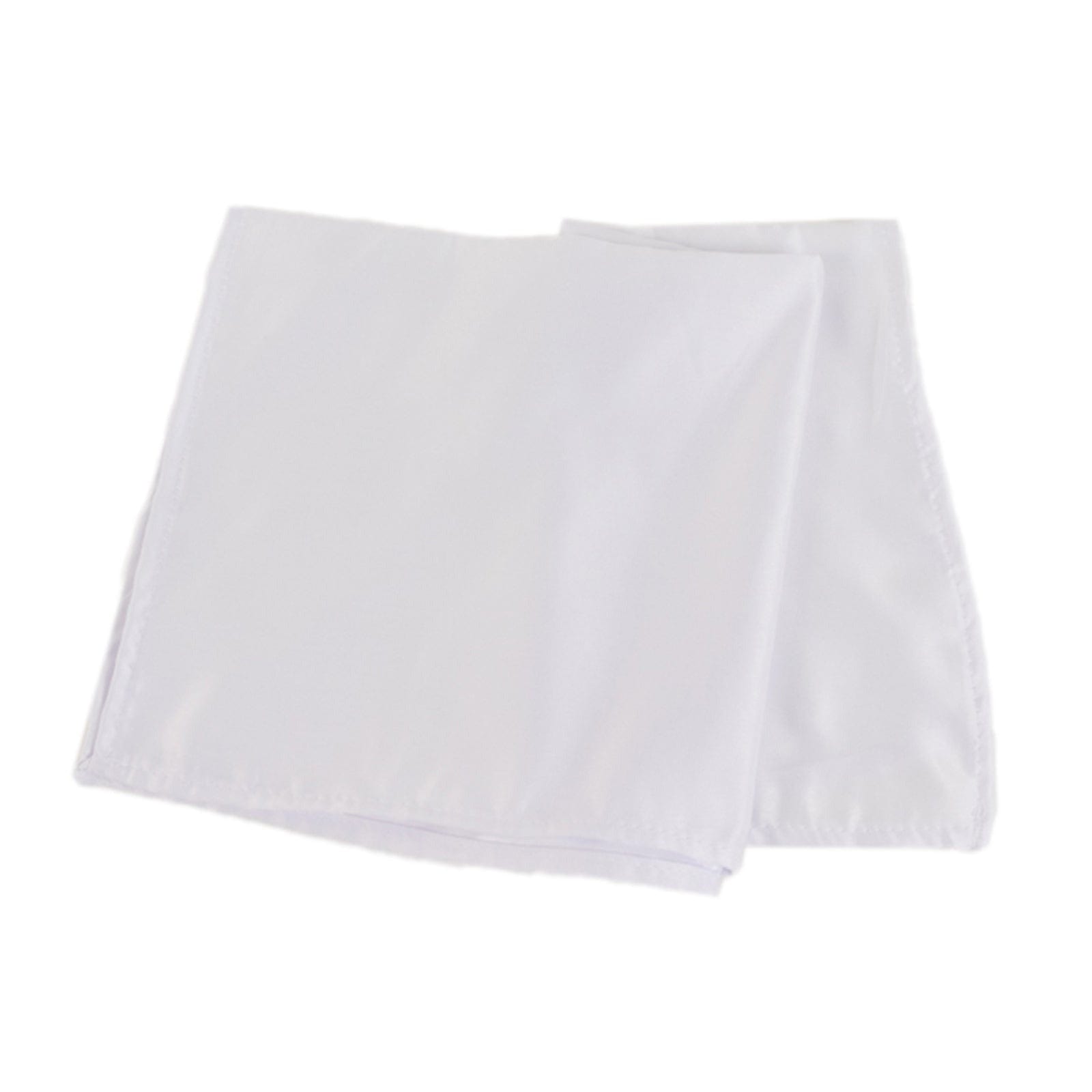5 Lamour Satin Napkins NAP_LAMR_WHT