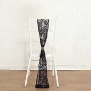 5 Leaf Vine Embroidered Sequin Tulle Chair Sashes