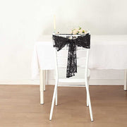 5 Leaf Vine Embroidered Sequin Tulle Chair Sashes