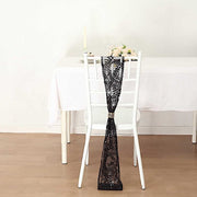 5 Leaf Vine Embroidered Sequin Tulle Chair Sashes