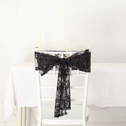 5 Leaf Vine Embroidered Sequin Tulle Chair Sashes