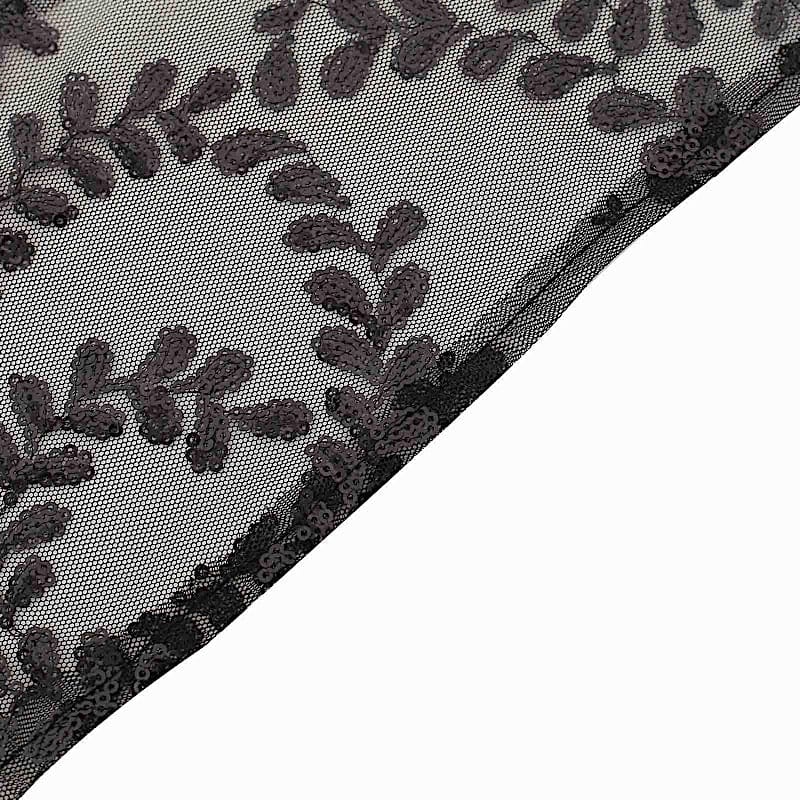 5 Leaf Vine Embroidered Sequin Tulle Chair Sashes