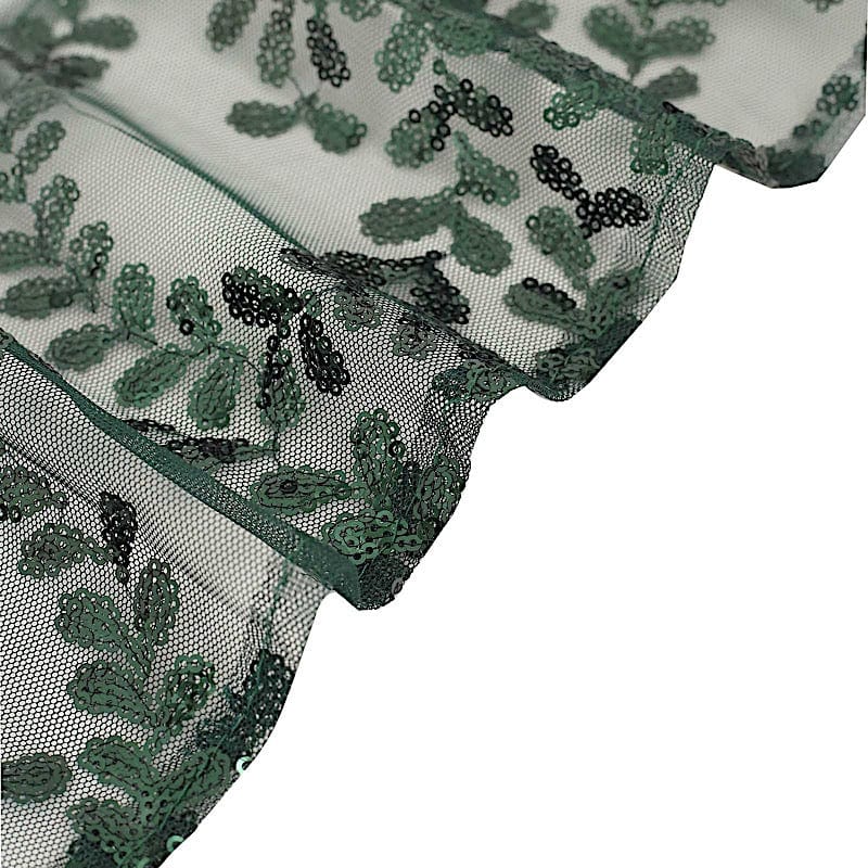 5 Leaf Vine Embroidered Sequin Tulle Chair Sashes