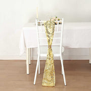 5 Leaf Vine Embroidered Sequin Tulle Chair Sashes