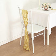 5 Leaf Vine Embroidered Sequin Tulle Chair Sashes