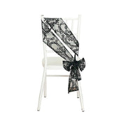 5 Leaf Vine Embroidered Sequin Tulle Chair Sashes