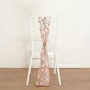 5 Leaf Vine Embroidered Sequin Tulle Chair Sashes