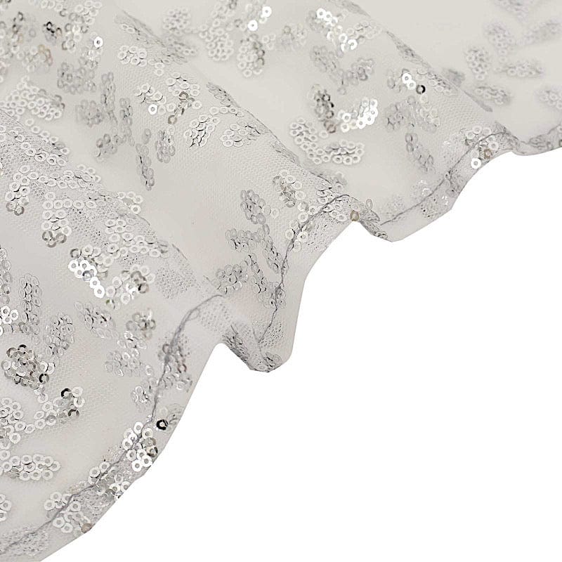 5 Leaf Vine Embroidered Sequin Tulle Chair Sashes