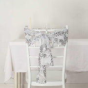5 Leaf Vine Embroidered Sequin Tulle Chair Sashes