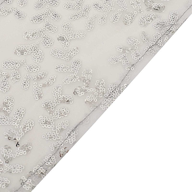 5 Leaf Vine Embroidered Sequin Tulle Chair Sashes