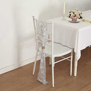 5 Leaf Vine Embroidered Sequin Tulle Chair Sashes