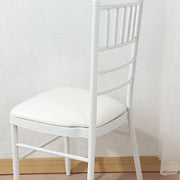 5 Leather 16" Chiavari Chair Cushions with Wood Backing