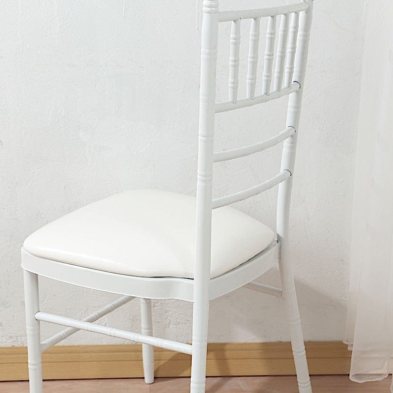 5 Leather 16" Chiavari Chair Cushions with Wood Backing