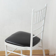 5 Leather 16" Chiavari Chair Cushions with Wood Backing