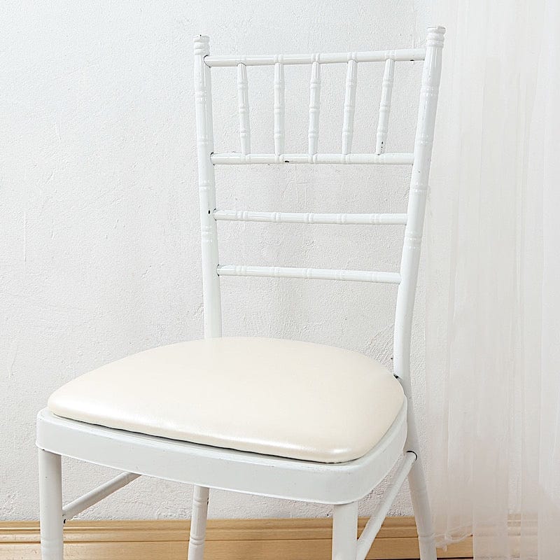 5 Leather 16" Chiavari Chair Cushions with Wood Backing