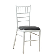 5 Leather 16" Chiavari Chair Cushions with Wood Backing FURN_CUSHWB_BLK