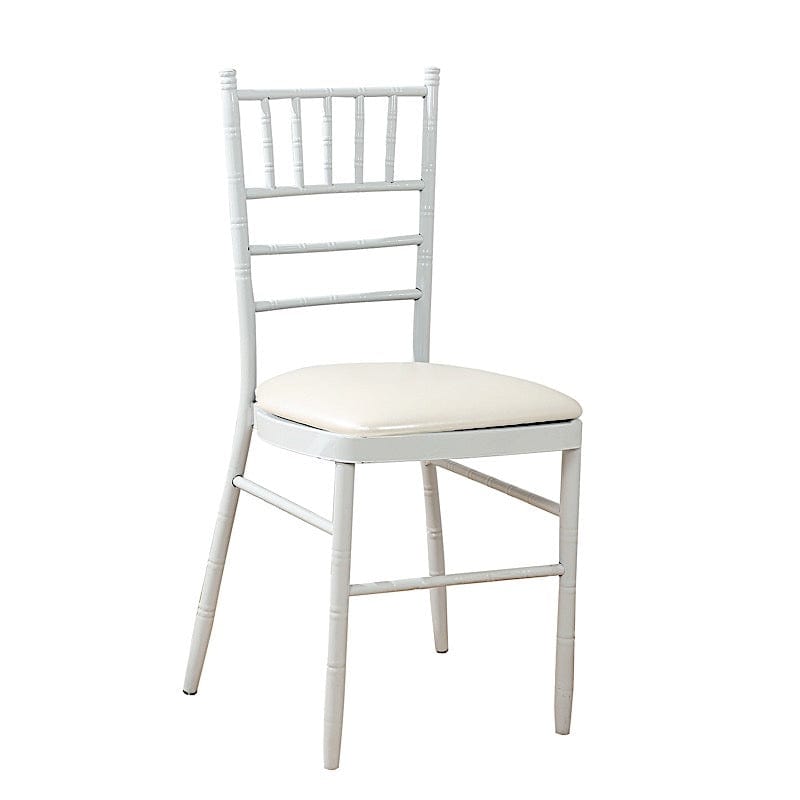 5 Leather 16" Chiavari Chair Cushions with Wood Backing FURN_CUSHWB_IVR